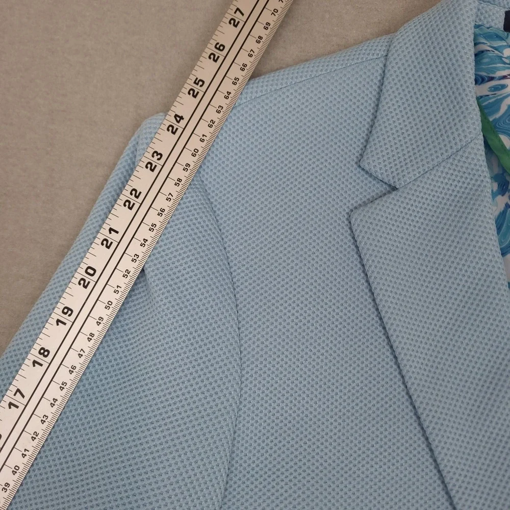 Tom Baine Waffle Knit Sport Coat Men's 40 M Sky Blue Slim Fit Stretch Blazer